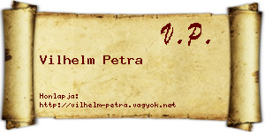 Vilhelm Petra névjegykártya