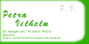 petra vilhelm business card